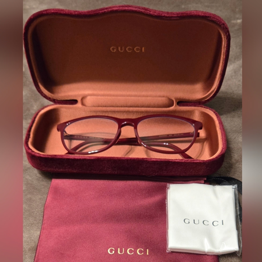 Gucci Burgundy Glasses - Picture 7 of 8